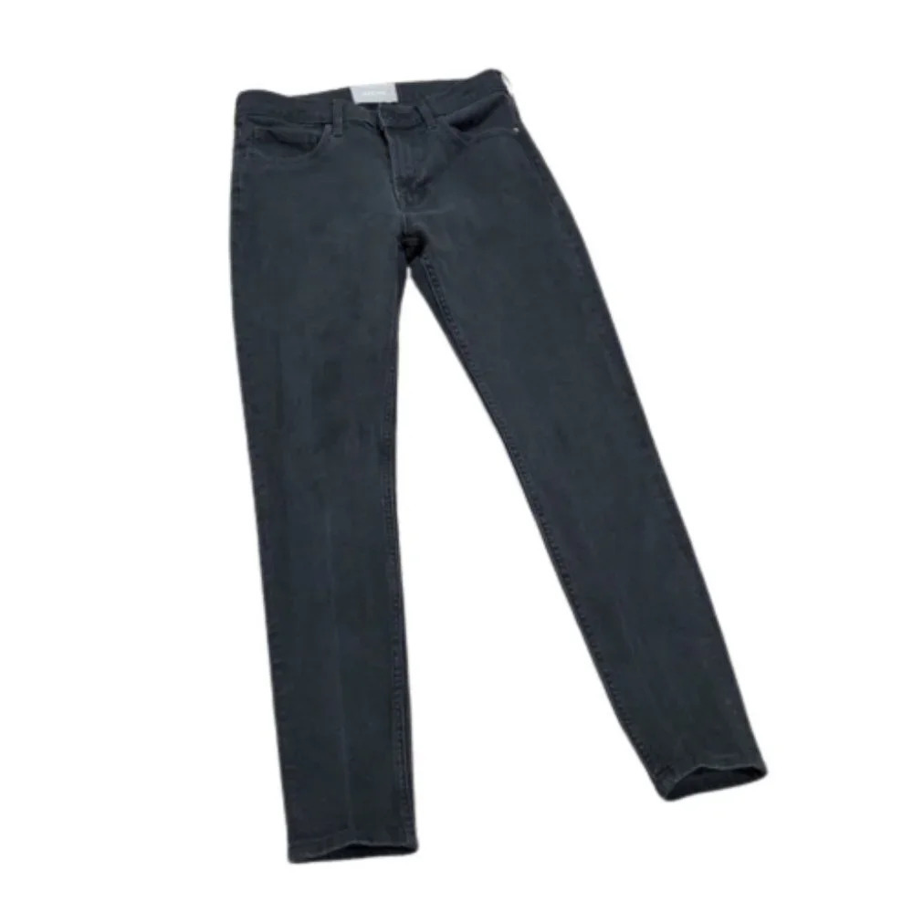 Everlane Black Washed Mid Rise Skinny Ankle Jeans Size 28 Tall